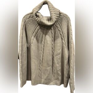 Victor Alfaro Cable Knit Sweater - Tan